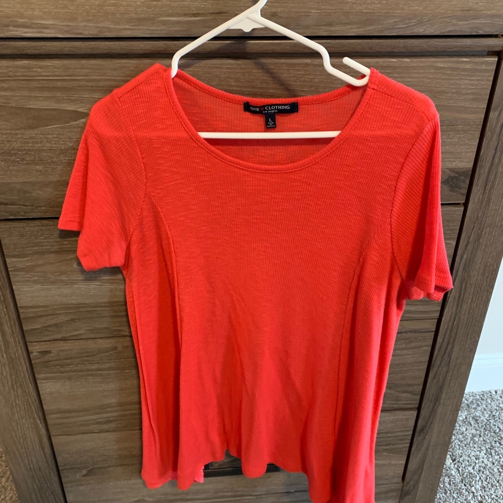 Salmon colored top